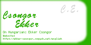 csongor ekker business card